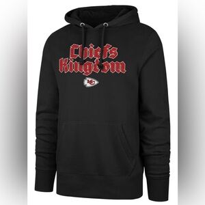 ‘47 Kansas City KC Black Chiefs Kingdom Hoodie Large NWT